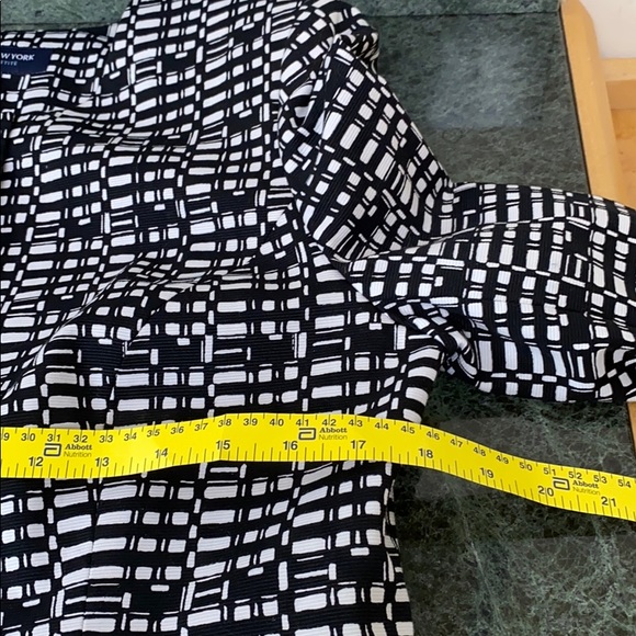 Jones New York cropped black/white blazer - Picture 7 of 8